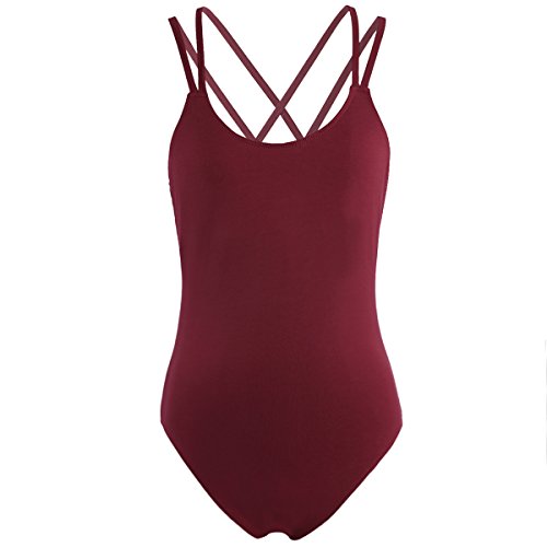 iEFiEL Chica Maillot de Danza Gimnasia Leotardo Body Clásico Elástico Ballet Algodón para Mujer Vino L iEFiEL Chica Maillot de Danza Gimnasia Leotardo Body Clásico Elástico Ballet Algodón para Mujer Vino L