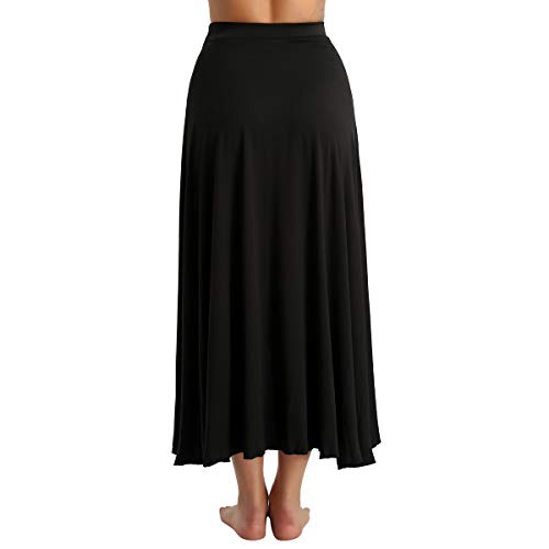 IEFIEL Falda Larga Maxi de Danza Mujer Falda Asimétrica Vintage Traje de Danza Baile Latino Tango Flamenco Sevillanaspara Chicas Falda Abierta Danza del Vientre Negro S IEFIEL Falda Larga Maxi de Danza Mujer Falda Asimétrica Vintage Traje de Danza Baile Latino Tango Flamenco Sevillanaspara Chicas Falda Abierta Danza del Vientre Negro S