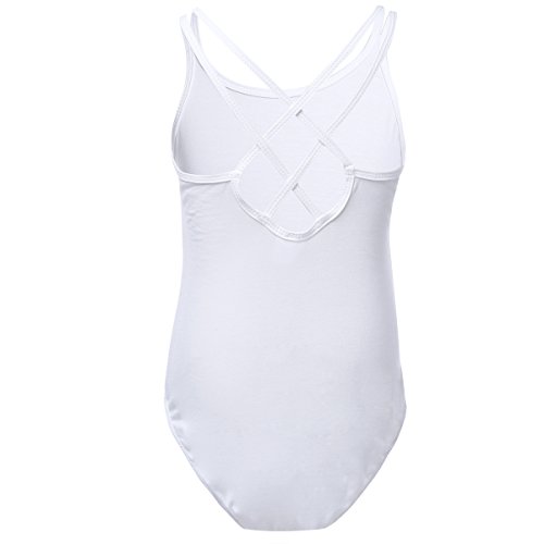 IEFIEL Maillot Ballet Niña sin Manga Maillot Gimnasia Ritmica Maillot de Danza Gimnasia mono Leotardo Clásico Elástico de Algodón para Niñas (3-14 Años) Blanco 5-6 años IEFIEL Maillot Ballet Niña sin Manga Maillot Gimnasia Ritmica Maillot de Danza Gimnasia mono Leotardo Clásico Elástico de Algodón para Niñas (3-14 Años) Blanco 5-6 años