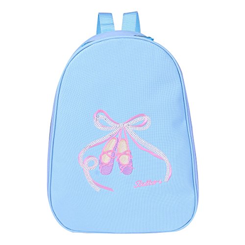 IEFIEL Mochila Bolsa de Ballet Danza Deportes para Niña Bolsa Infantil Personalizada Bordada Princesa Niña Azul talla única