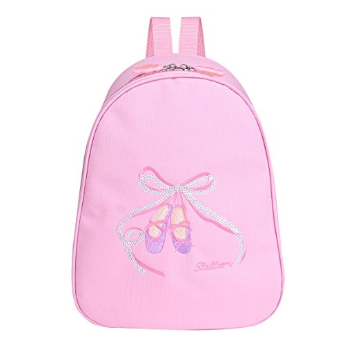 IEFIEL Mochila Bolsa de Ballet Danza Deportes para Niña Bolsa Infantil Personalizada Bordada Princesa Niña Rosa talla única