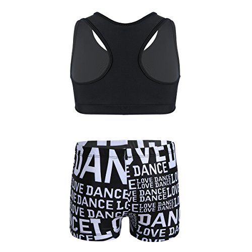 IEFIEL Niña Conjunto de Ropa Deportivo 2Pcs Camiseta Corta sin Mangas+Leggings Cortos Crop Top Cremallera Elástico Pantalónes Deportivos Tank Top Chalecos Deportivos Negro 10-12 años IEFIEL Niña Conjunto de Ropa Deportivo 2Pcs Camiseta Corta sin Mangas+Leggings Cortos Crop Top Cremallera Elástico Pantalónes Deportivos Tank Top Chalecos Deportivos Negro 10-12 años