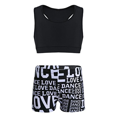 IEFIEL Niña Conjunto de Ropa Deportivo 2Pcs Camiseta Corta sin Mangas+Leggings Cortos Crop Top Cremallera Elástico Pantalónes Deportivos Tank Top Chalecos Deportivos Negro 10-12 años IEFIEL Niña Conjunto de Ropa Deportivo 2Pcs Camiseta Corta sin Mangas+Leggings Cortos Crop Top Cremallera Elástico Pantalónes Deportivos Tank Top Chalecos Deportivos Negro 10-12 años