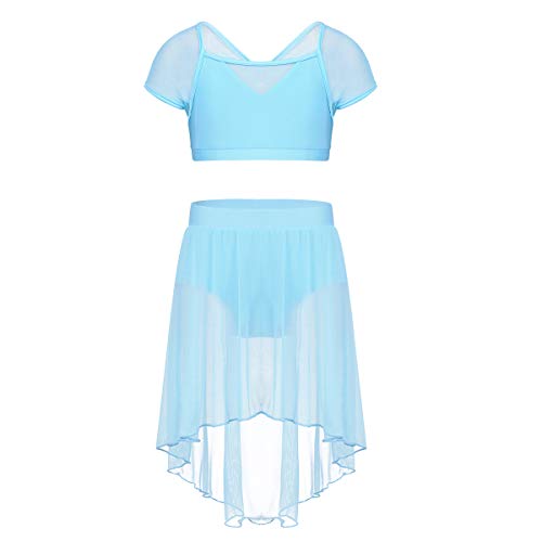 IEFIEL Traje de Bailarina Ballet con Falda Tul Conjunto de Ballet Vestido de Danza Patinaje Artistico Tango Latino Jazz Gimnasia 4-14 Años Azul 10 Años IEFIEL Traje de Bailarina Ballet con Falda Tul Conjunto de Ballet Vestido de Danza Patinaje Artistico Tango Latino Jazz Gimnasia 4-14 Años Azul 10 Años