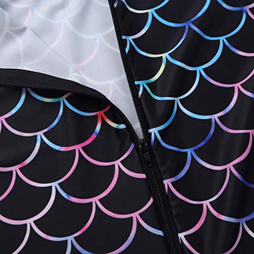 IEFIEL Traje de Baño de Una Pieza Mujer Body Manga Larga para Nadar Fiesta Club Sexy Mono con Cremallera Disfraz Sirena Bañador Natacion Protección Solar Negro S/M IEFIEL Traje de Baño de Una Pieza Mujer Body Manga Larga para Nadar Fiesta Club Sexy Mono con Cremallera Disfraz Sirena Bañador Natacion Protección Solar Negro S/M