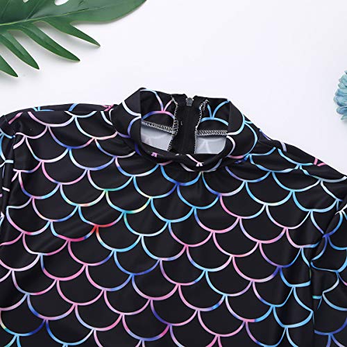 IEFIEL Traje de Baño de Una Pieza Mujer Body Manga Larga para Nadar Fiesta Club Sexy Mono con Cremallera Disfraz Sirena Bañador Natacion Protección Solar Negro S/M IEFIEL Traje de Baño de Una Pieza Mujer Body Manga Larga para Nadar Fiesta Club Sexy Mono con Cremallera Disfraz Sirena Bañador Natacion Protección Solar Negro S/M