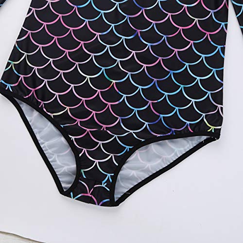IEFIEL Traje de Baño de Una Pieza Mujer Body Manga Larga para Nadar Fiesta Club Sexy Mono con Cremallera Disfraz Sirena Bañador Natacion Protección Solar Negro S/M IEFIEL Traje de Baño de Una Pieza Mujer Body Manga Larga para Nadar Fiesta Club Sexy Mono con Cremallera Disfraz Sirena Bañador Natacion Protección Solar Negro S/M
