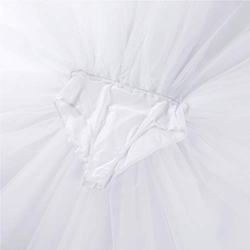 IEFIEL Vestido de Danza Ballet Mujer Maillot Tutú Princesa de Gimnasia Ritmica Disfraz Cisne de Bailar Vestido de Tirantes para Competiciones Blanco S IEFIEL Vestido de Danza Ballet Mujer Maillot Tutú Princesa de Gimnasia Ritmica Disfraz Cisne de Bailar Vestido de Tirantes para Competiciones Blanco S