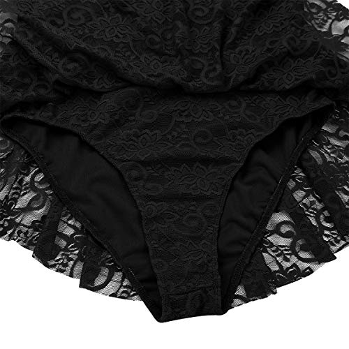IEFIEL Vestido Maillot de Ballet Danza para Mujer Vestido Patinaje Manga Larga Encaje Flores Maillot Patinaje Artistico Disfraz Bailarina XS-XL Negro X-Large IEFIEL Vestido Maillot de Ballet Danza para Mujer Vestido Patinaje Manga Larga Encaje Flores Maillot Patinaje Artistico Disfraz Bailarina XS-XL Negro X-Large