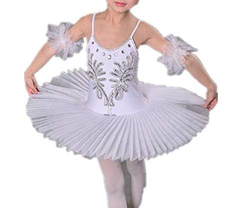 IEFIEL Vestido Maillot de Danza Ballet Cisne Niña Leotardo Gimnasia Clásico Con Tutú Princesa Body Elegante de Baile Disfraz Bailarina Lentejuelas Actuación Blanco A 5-6 años IEFIEL Vestido Maillot de Danza Ballet Cisne Niña Leotardo Gimnasia Clásico Con Tutú Princesa Body Elegante de Baile Disfraz Bailarina Lentejuelas Actuación Blanco A 5-6 años