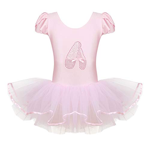 IEFIEL Vestido Maillot Tutú de Ballet Danza para Niñas Ropa de Bailarina Disfraz de Princesa Fiesta Carnaval Rosa 3-4 años IEFIEL Vestido Maillot Tutú de Ballet Danza para Niñas Ropa de Bailarina Disfraz de Princesa Fiesta Carnaval Rosa 3-4 años