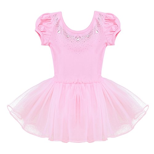 IEFIEL Vestido Tutú de Princesa para Niña Vestido de Danza Ballet Manga Corta Disfraz de Bailarina Elástica con Braguita Interior Maillot Gimnástico Traje de Patinaje Blanco A 2-3 años IEFIEL Vestido Tutú de Princesa para Niña Vestido de Danza Ballet Manga Corta Disfraz de Bailarina Elástica con Braguita Interior Maillot Gimnástico Traje de Patinaje Blanco A 2-3 años