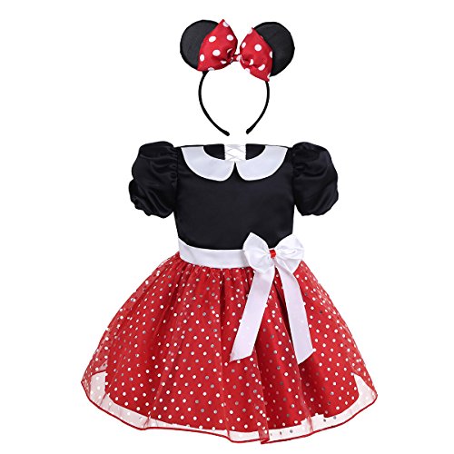 IEFIEL Vestidos Princesa de Fiesta Bebés Niñas Vestido Tutú Lunares de Danza Ballet con Diadema Ropa Infantil Conjuntos de Niña 1-8Años Disfraz Carnaval Navidad Rojo A 18-24 Meses IEFIEL Vestidos Princesa de Fiesta Bebés Niñas Vestido Tutú Lunares de Danza Ballet con Diadema Ropa Infantil Conjuntos de Niña 1-8Años Disfraz Carnaval Navidad Rojo A 18-24 Meses