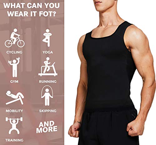 IFLOVE Body Shaper Adelgazante para Hombre, Camiseta sin Mangas para Entrenamiento, Camisa para Adelgazar, Sauna, Chaleco de polímero Mejorado IFLOVE Body Shaper Adelgazante para Hombre, Camiseta sin Mangas para Entrenamiento, Camisa para Adelgazar, Sauna, Chaleco de polímero Mejorado