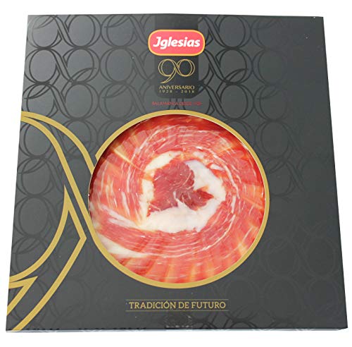 IGLESIAS - 4 sobres de Jamón de cebo ibérico 50% raza ibérica Cortado a Cuchillo de 70g (280g)