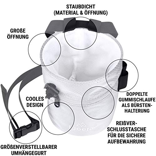 Igoera Bolsa magnesio Escalada, magnesera Robusta y Resistente al Polvo, Incl. cinturón de sujeción Ajustable, Chalk Bag para Mayor sujeción y Seguridad (Gris) Igoera Bolsa magnesio Escalada, magnesera Robusta y Resistente al Polvo, Incl. cinturón de sujeción Ajustable, Chalk Bag para Mayor sujeción y Seguridad (Gris)