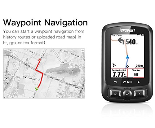 iGPSPORT Ciclocomputador GPS iGS618 inalámbrico Bicicleta Ciclismo con Mapa de rutade navegación