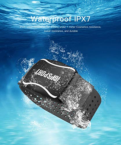 iGPSPORT HR60 pulsómetros Brazalete Compatible con Ant+ y Bluetooth Impermeable IPX7 Sensor Óptico de Frecuencia Cardíaca
