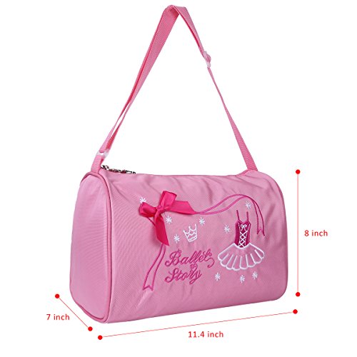 iiniim Bolsa de Ballet Deporte Niña Bolsa de Danza Infantil Bailarina Mochila Princesa Baile Danza para Niños Chicas Rosa One Size