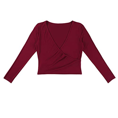 iiniim Cardigan Cruzado Wraps Chaqueta Danza Ballet Baile Latino Mujer Top Manga Larga Capa Elegante para Vestido Maillot Leotardo Invierno Otoño Fiesta Bolero Abrigo Corto Rojo Vino Medium iiniim Cardigan Cruzado Wraps Chaqueta Danza Ballet Baile Latino Mujer Top Manga Larga Capa Elegante para Vestido Maillot Leotardo Invierno Otoño Fiesta Bolero Abrigo Corto Rojo Vino Medium