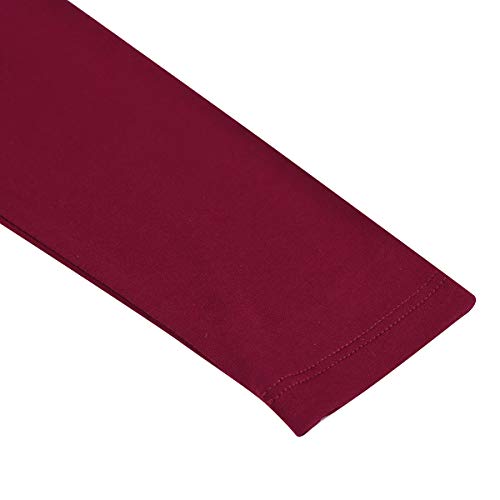 iiniim Cardigan Cruzado Wraps Chaqueta Danza Ballet Baile Latino Mujer Top Manga Larga Capa Elegante para Vestido Maillot Leotardo Invierno Otoño Fiesta Bolero Abrigo Corto Rojo Vino Medium