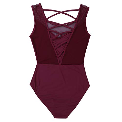 iiniim Maillot Baile Espalda Cruzada Transparente Malla Vestido de Danza Ballet Mujer Leotardo de Gimnasia Clásico Body Adulto Mono sin Mangas Bodysuit para Fiesta Actuación Rojo S iiniim Maillot Baile Espalda Cruzada Transparente Malla Vestido de Danza Ballet Mujer Leotardo de Gimnasia Clásico Body Adulto Mono sin Mangas Bodysuit para Fiesta Actuación Rojo S