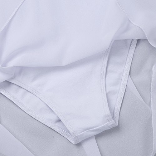 iiniim Maillot de Danza Ballet Gimnasia con Bragas Niña Tutú Princesa Vestido Elegante Infantil Leotardo Baile Clásico Elástico sin Mangas Dancewear para Niñas Chicas Blanco XS iiniim Maillot de Danza Ballet Gimnasia con Bragas Niña Tutú Princesa Vestido Elegante Infantil Leotardo Baile Clásico Elástico sin Mangas Dancewear para Niñas Chicas Blanco XS