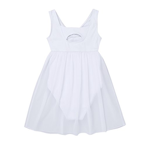 iiniim Maillot de Danza Ballet Gimnasia con Bragas Niña Tutú Princesa Vestido Elegante Infantil Leotardo Baile Clásico Elástico sin Mangas Dancewear para Niñas Chicas Blanco XS iiniim Maillot de Danza Ballet Gimnasia con Bragas Niña Tutú Princesa Vestido Elegante Infantil Leotardo Baile Clásico Elástico sin Mangas Dancewear para Niñas Chicas Blanco XS