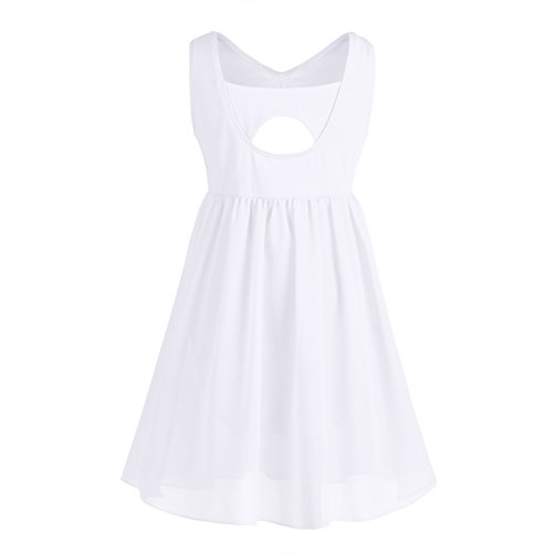 iiniim Maillot de Danza Ballet Gimnasia con Bragas Niña Tutú Princesa Vestido Elegante Infantil Leotardo Baile Clásico Elástico sin Mangas Dancewear para Niñas Chicas Blanco XS iiniim Maillot de Danza Ballet Gimnasia con Bragas Niña Tutú Princesa Vestido Elegante Infantil Leotardo Baile Clásico Elástico sin Mangas Dancewear para Niñas Chicas Blanco XS