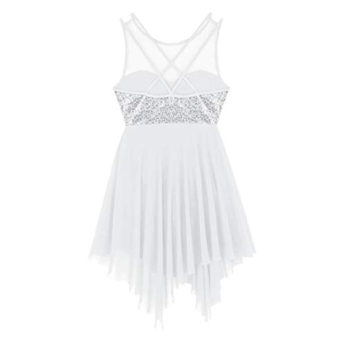 iiniim Maillot Espalda Cruzada Malla Lentejuelas Brillante Vestido de Danza Ballet Baile Mujer Leotardo Gimnasia Clásico Body Adulto Mono Bodysuit Ropa Traje Fiesta Actuación Blanco X-Small iiniim Maillot Espalda Cruzada Malla Lentejuelas Brillante Vestido de Danza Ballet Baile Mujer Leotardo Gimnasia Clásico Body Adulto Mono Bodysuit Ropa Traje Fiesta Actuación Blanco X-Small