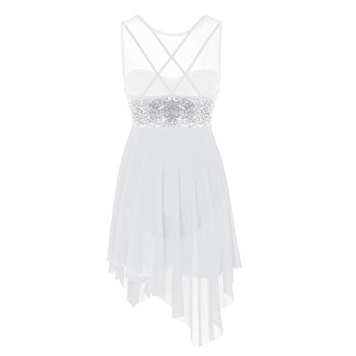 iiniim Maillot Espalda Cruzada Malla Lentejuelas Brillante Vestido de Danza Ballet Baile Mujer Leotardo Gimnasia Clásico Body Adulto Mono Bodysuit Ropa Traje Fiesta Actuación Blanco X-Small iiniim Maillot Espalda Cruzada Malla Lentejuelas Brillante Vestido de Danza Ballet Baile Mujer Leotardo Gimnasia Clásico Body Adulto Mono Bodysuit Ropa Traje Fiesta Actuación Blanco X-Small