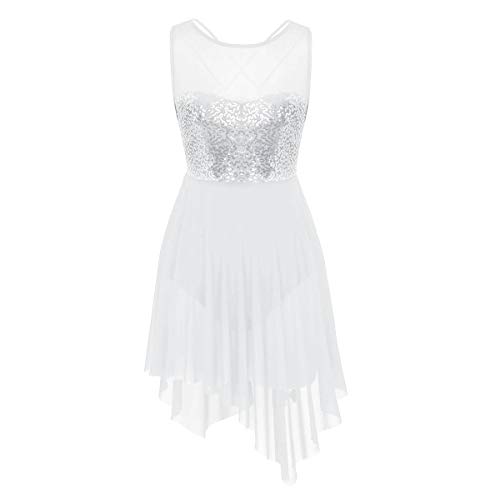 iiniim Maillot Espalda Cruzada Malla Lentejuelas Brillante Vestido de Danza Ballet Baile Mujer Leotardo Gimnasia Clásico Body Adulto Mono Bodysuit Ropa Traje Fiesta Actuación Blanco X-Small iiniim Maillot Espalda Cruzada Malla Lentejuelas Brillante Vestido de Danza Ballet Baile Mujer Leotardo Gimnasia Clásico Body Adulto Mono Bodysuit Ropa Traje Fiesta Actuación Blanco X-Small