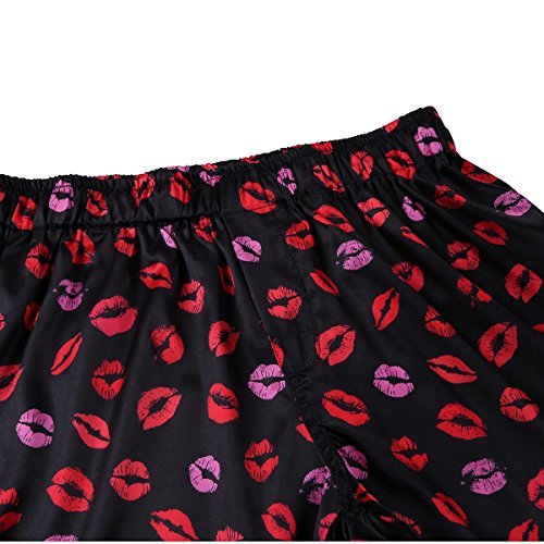 iiniim Pantalones Cortos de Pijama para Hombre Chico Boxeador Suave Impreso Labios Besos de Moda Hombres Pantalones Cortos Ligeros de Estar Casa Salón Deporte Ropa de Dormir Negro Medium iiniim Pantalones Cortos de Pijama para Hombre Chico Boxeador Suave Impreso Labios Besos de Moda Hombres Pantalones Cortos Ligeros de Estar Casa Salón Deporte Ropa de Dormir Negro Medium