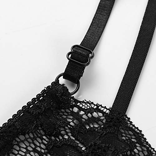 iiniim Sujetador de Encaje Flores Transparente para Hombre Atractivo Sissy Ropa Interior Hombre Lencería Erótica Sensual para Noche Sexy Gay Suave Bra Sujetador Superior Bralette Negro X-Large iiniim Sujetador de Encaje Flores Transparente para Hombre Atractivo Sissy Ropa Interior Hombre Lencería Erótica Sensual para Noche Sexy Gay Suave Bra Sujetador Superior Bralette Negro X-Large