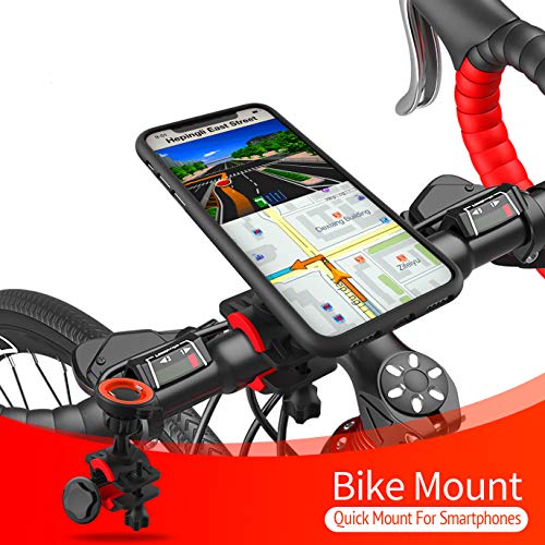 iitrust Soporte para bicicleta/Moto, Giro de 360 Grados, Universal para iPhone 7/6 Plus/6s/6/SE y Android Smartphone( dentro de 7 pulgadas),color negro