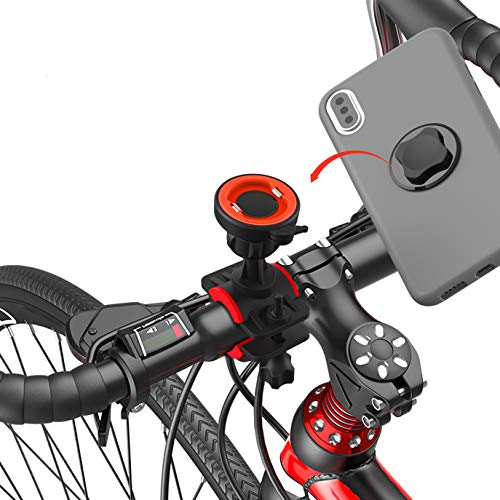 iitrust Soporte para bicicleta/Moto, Giro de 360 Grados, Universal para iPhone 7/6 Plus/6s/6/SE y Android Smartphone( dentro de 7 pulgadas),color negro