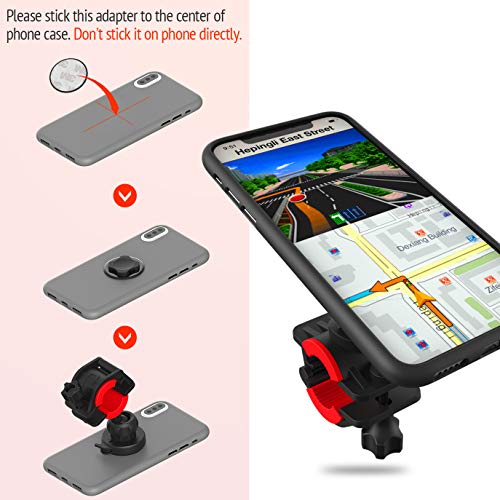 iitrust Soporte para bicicleta/Moto, Giro de 360 Grados, Universal para iPhone 7/6 Plus/6s/6/SE y Android Smartphone( dentro de 7 pulgadas),color negro