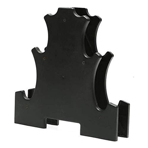 IKAAR - Soporte para mancuernas (3 niveles, para mancuernas, para gimnasio en casa, gimnasio, para pesas ligeras), color negro