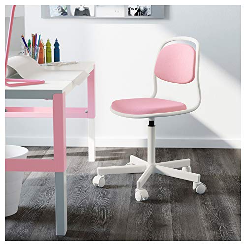 IKEA 903.208.27 Örfjäll - Silla de Escritorio Infantil, Color Blanco y Rosa