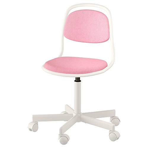 IKEA 903.208.27 Örfjäll - Silla de Escritorio Infantil, Color Blanco y Rosa