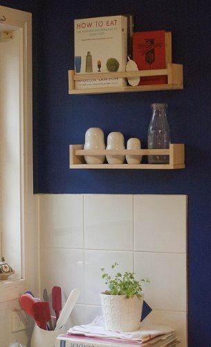 Ikea Bekvam,  4 estantes para especias de madera - cuarto del bebé - soporte de libros - niños - cocina - accesorios de baño,  estante de almacenamiento organizador, color abedul, madera natural.