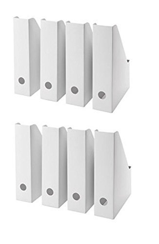 IKEA Blanc Magazine fluns fichier Support livre papier document Organisateur de rangement organiseur Bureau par sortie Lizzy Lot de 8 IKEA Blanc Magazine fluns fichier Support livre papier document Organisateur de rangement organiseur Bureau par sortie Lizzy Lot de 8
