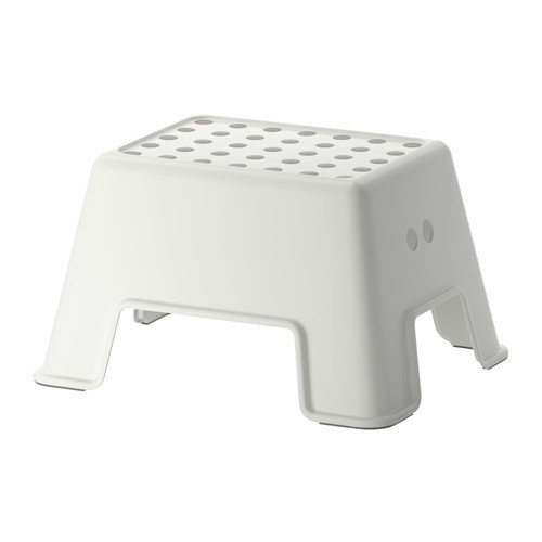 IKEA BOLMEN - Taburete escalón antideslizante, color blanco