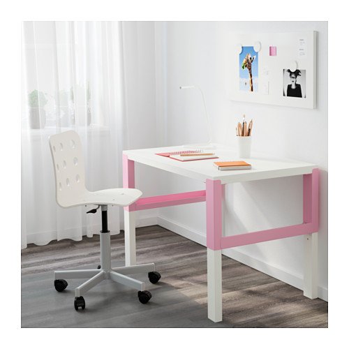 IKEA escritorio blanco, rosa 20204.82629.1814