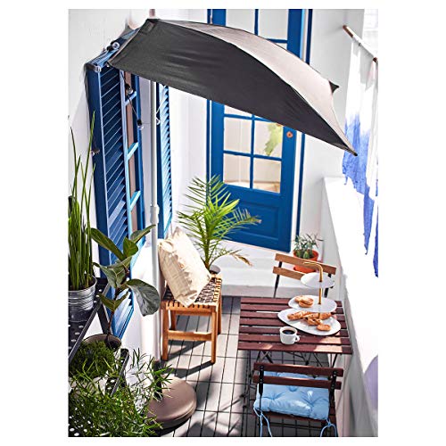 IKEA FLISÖ - Sombrilla para balcón con pata, 160 x 100 cm, altura 150 – 230 cm