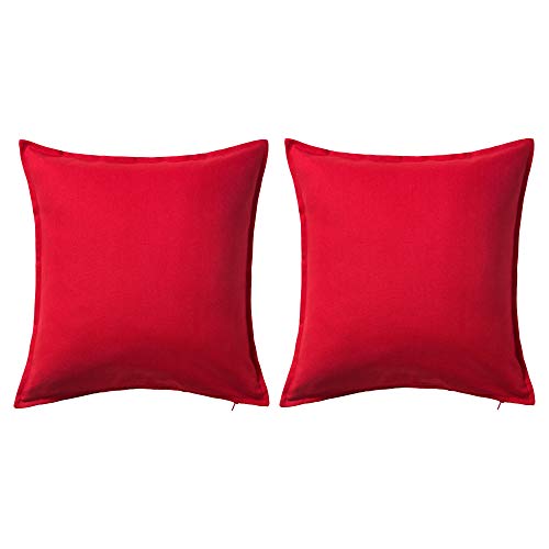 IKEA Gurli – Funda de cojín, rojo – 50 x 50 cm, Pack de 2