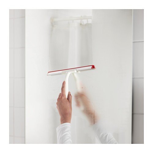 Ikea - Herramienta extractora"lillnaggen" para limpiar ventanas y duchas - longitud: 20 cm-ancho: 25,5 cm - con soporte
