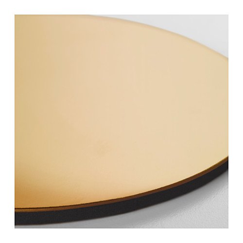 Ikea - Juego de 6 posavasos de cristal con soporte, color dorado y latón, 8,5 cm de diámetro, 6 unidades