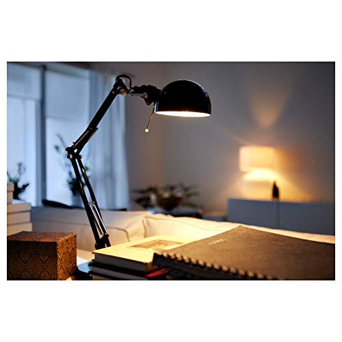 IKEA Lámpara de Trabajo, Negro, 35 x 18 x 10 cm