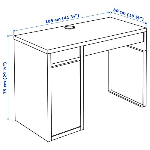 Ikea MICKE Escritorio en Blanco; (105 x 50 cm)